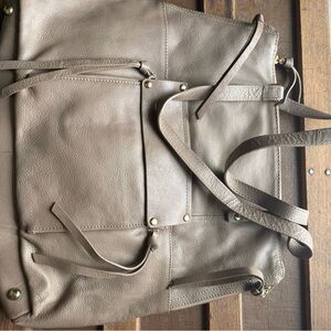 Kooba Taupe Leather Tote Bag